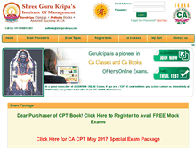 Tablet Screenshot of cacptonlinegurukripaexam.com